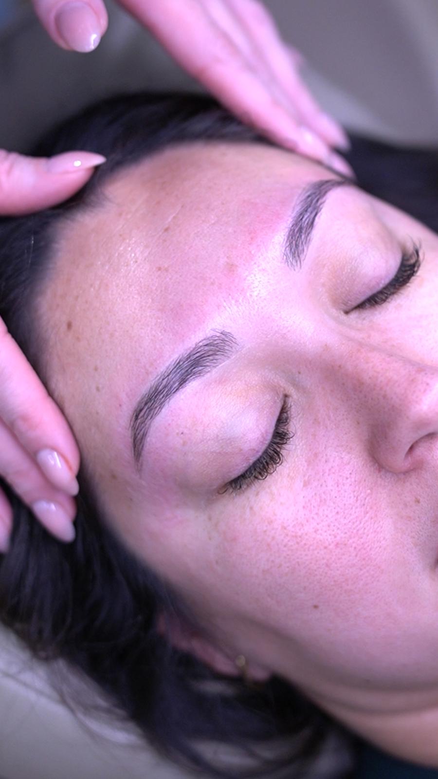 waxed eyebrows